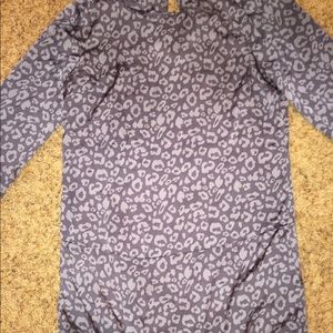 Silk Purple Cheetah Dress